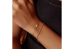  Dusk Divas - Zilver / 14kt GP - Zirkonia - 18,5cm